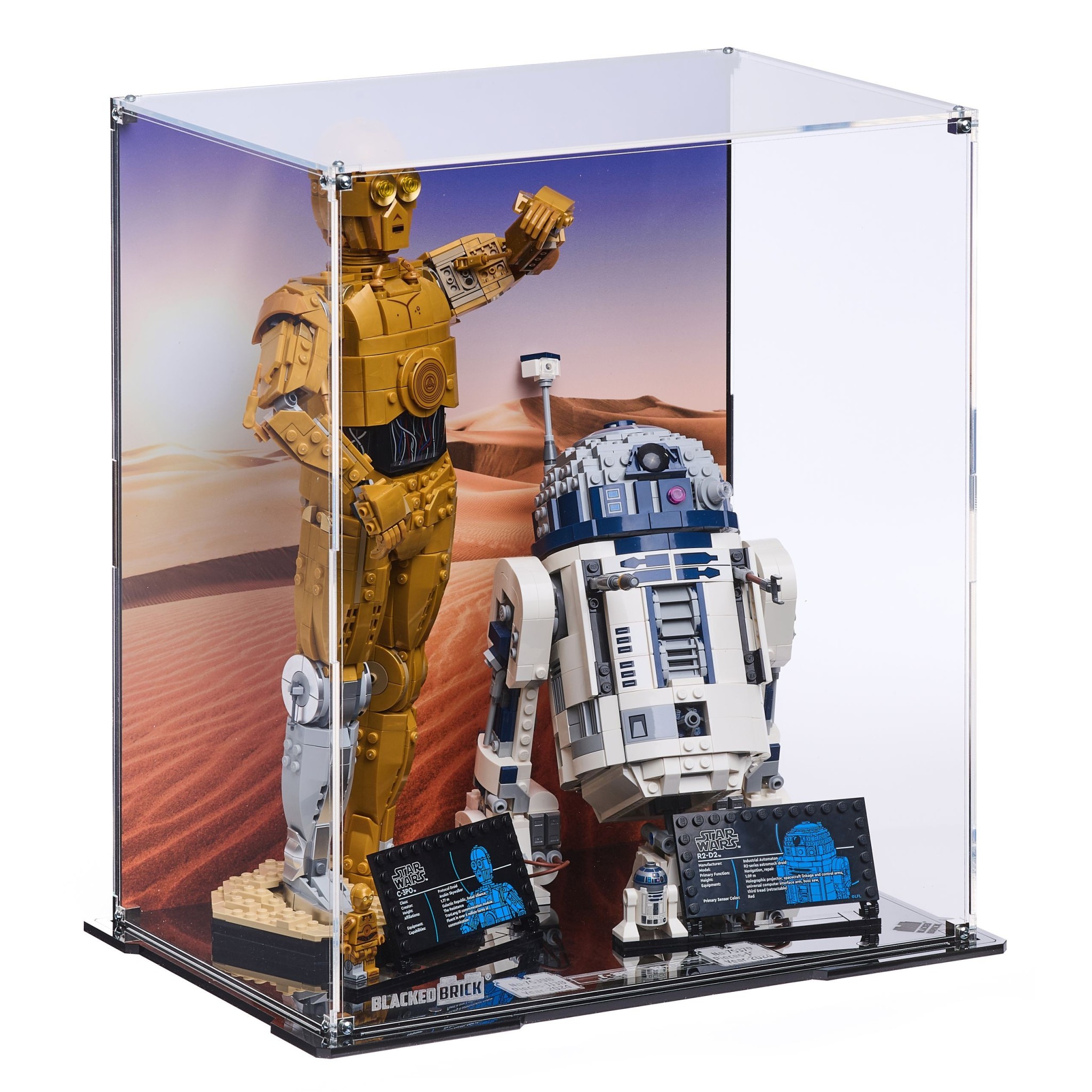 Display Case For (75398, 75379) LEGO® Star Wars™ C-3PO and R2-D2