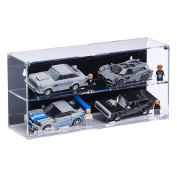 Wall mounted display case for 4x LEGO® Speed Champions Cars (2x2)