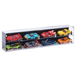 Wall mounted display case for 8x LEGO® Speed Champions Cars (2x4)