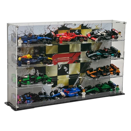 Display Case for 10 x LEGO® Speed Champions: Formula 1 Range