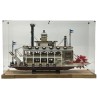 Display Case with wood for (21356) LEGO® Ideas: River Steamboat