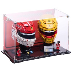 Display Case for (43022, 43014) LEGO® Scuderia Ferrari HP Lewis Hamilton & Scuderia Ferrari HP Charles Leclerc Helmets