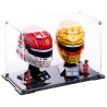Display Case for (43022, 43014) LEGO® Scuderia Ferrari HP Lewis Hamilton & Scuderia Ferrari HP Charles Leclerc Helmets