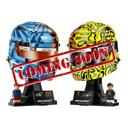 Display Case for (43017, 43023) LEGO® McLaren Mastercard F1® Team Oscar Piastri & Lando Norris Helmets