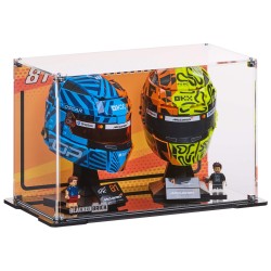 Display Case for (43017, 43023) LEGO® McLaren Mastercard F1® Team Oscar Piastri & Lando Norris Helmets