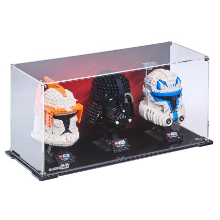 Display case for three LEGO® Helmets