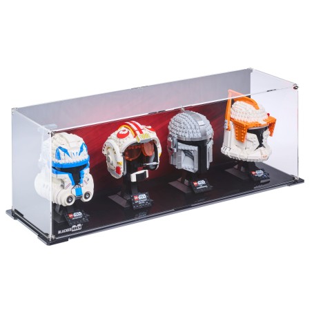 Display case for four LEGO® Helmets